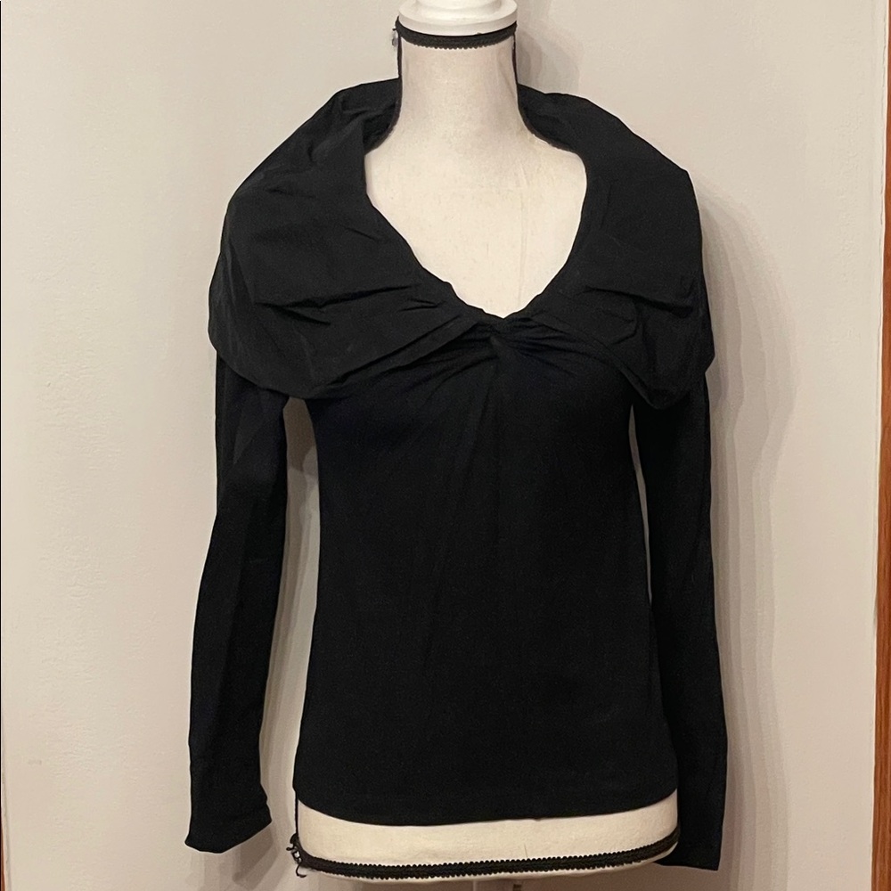 CAbi Black Long Sleeve Blouse